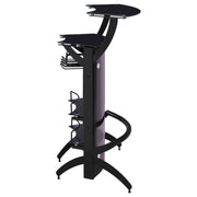 Dallas 2-shelf Curved Freestanding Home Bar Cabinet
