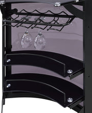 Dallas 2-shelf Curved Freestanding Home Bar Cabinet