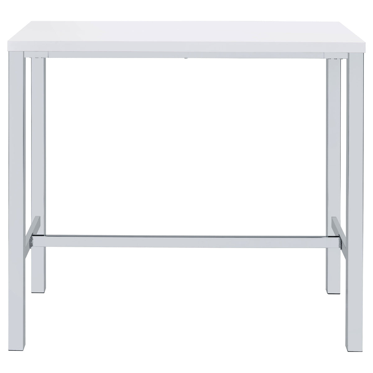 Natividad 5-piece Pub Height Bar Table Set White High Gloss