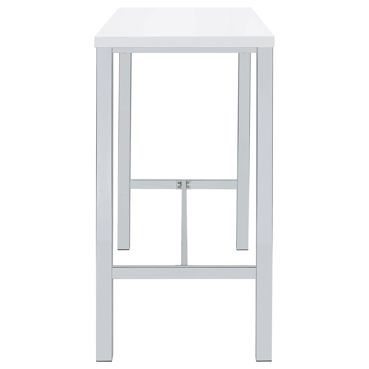 Natividad 5-piece Pub Height Bar Table Set White High Gloss