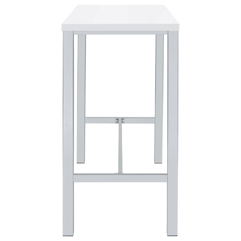 Natividad 5-piece Pub Height Bar Table Set White High Gloss