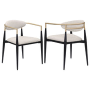 Alexis Fabric Upholstered Dining Arm Chair (Set of 2)