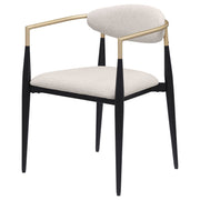 Alexis Fabric Upholstered Dining Arm Chair (Set of 2)