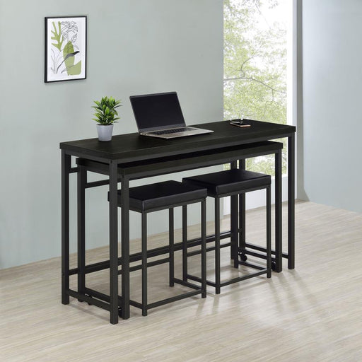 Hawes 4-piece Multipurpose Counter Height Table Set Black Default Title