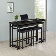 Hawes 4-piece Multipurpose Counter Height Table Set Black