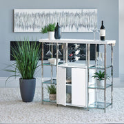 Gallimore 2-door Bar Cabinet Wine Storage White High Gloss Default Title