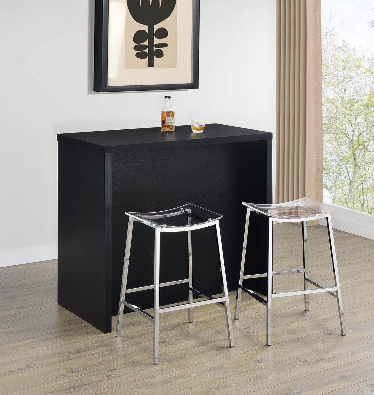 Topanga Engineered Wood Freestanding Home Bar