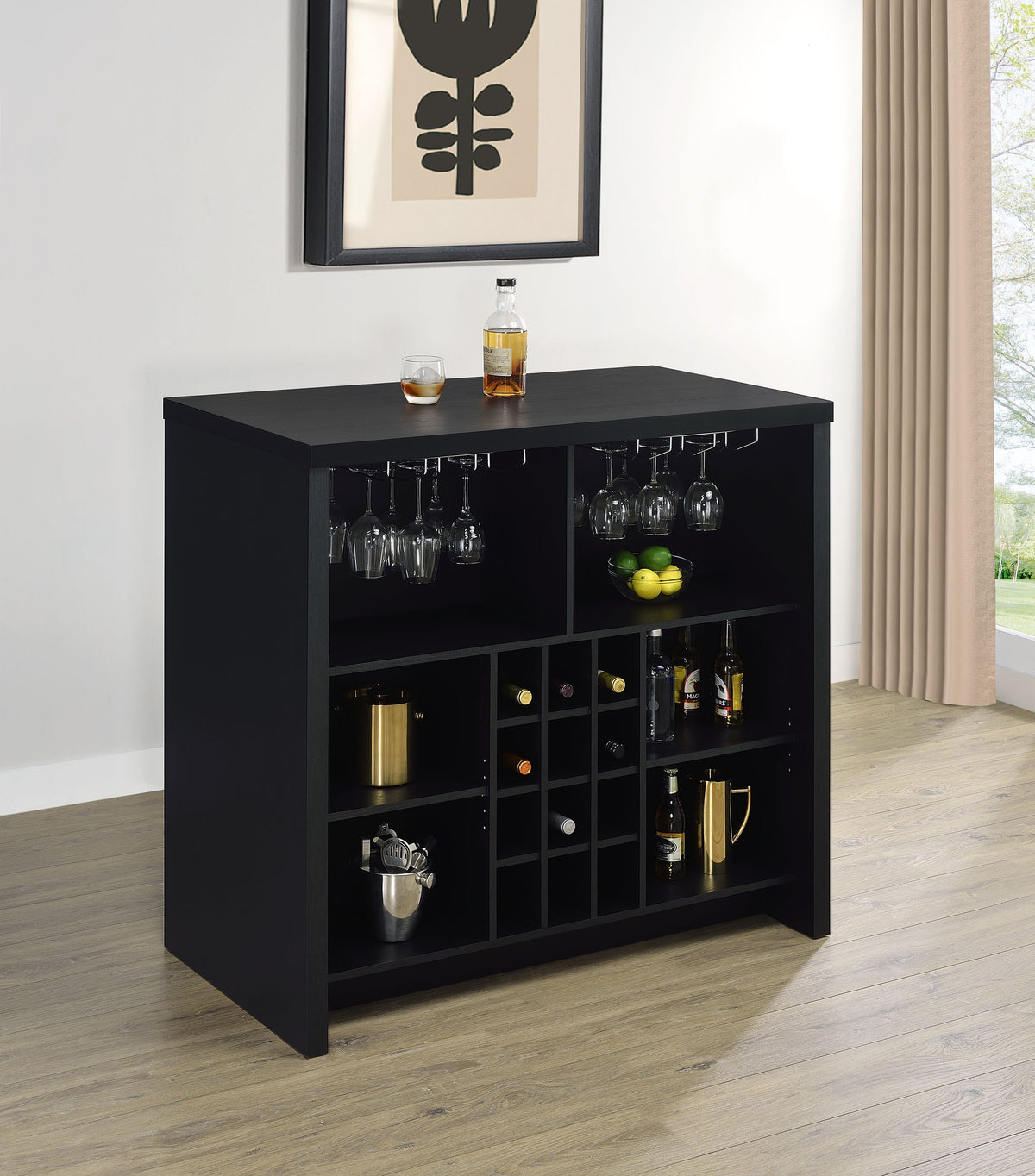 Topanga Engineered Wood Freestanding Home Bar