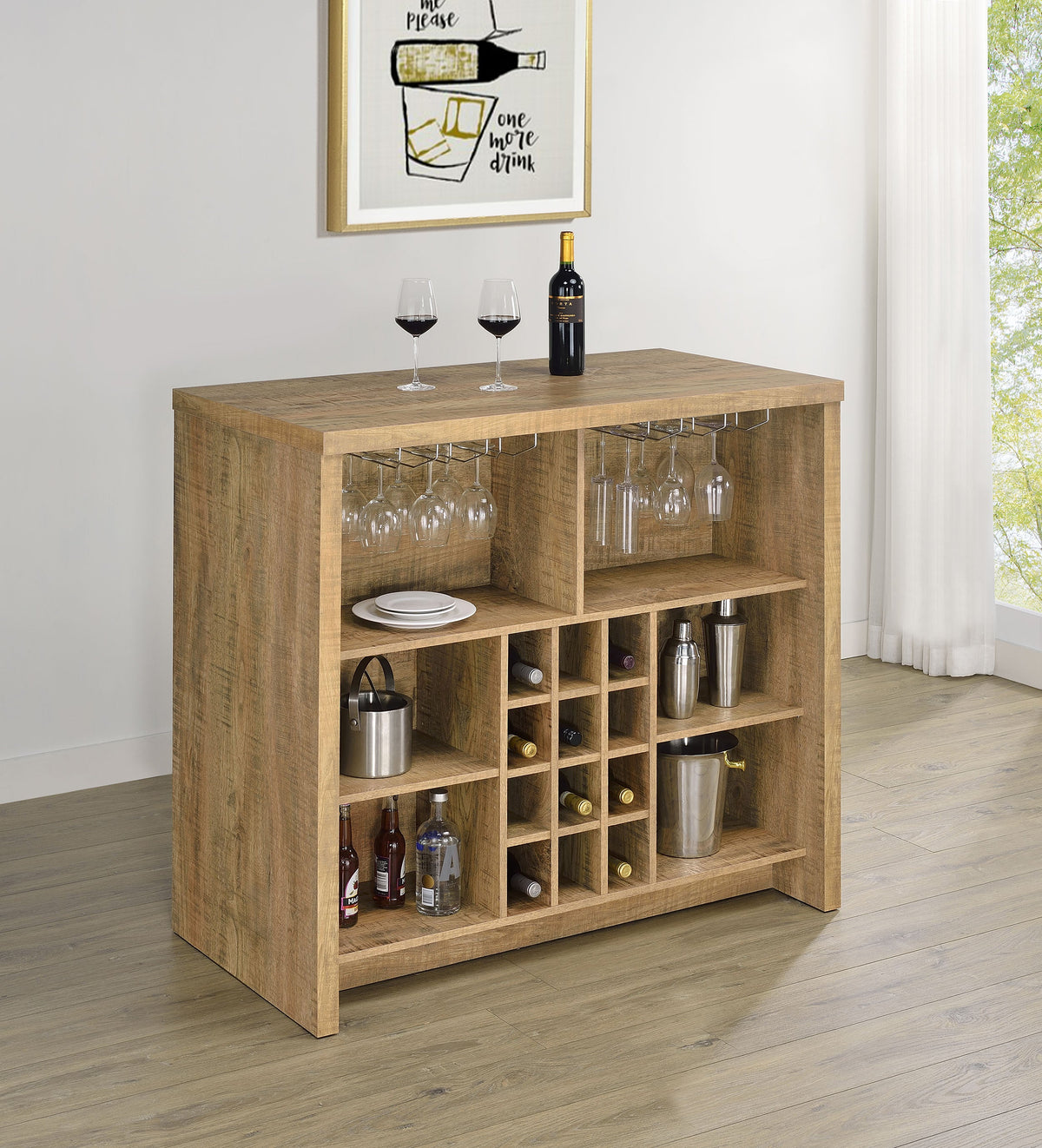 Topanga Engineered Wood Freestanding Home Bar