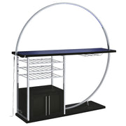 Risley 2-door Circular LED Wine Cabinet High Gloss