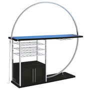 Risley 2-door Circular LED Wine Cabinet High Gloss