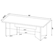 Jamestown 84-inch Composite Wood Dining Table Mango
