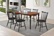 Hollyoak Rectangular Dining Set Walnut 7-piece