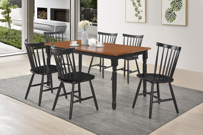Hollyoak Rectangular Dining Set Walnut 7-piece