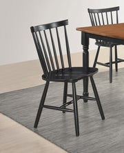 Hollyoak Windsor Wood Dining Side Chair Black (Set of 2) Default Title