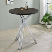 Edgerton Round 35-inch Pub Height Bistro Bar Table Dark Oak Default Title