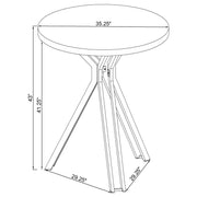 Edgerton Round 35-inch Pub Height Bistro Bar Table Dark Oak