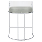 Thermosolis Clear Acrylic Counter Chair Chrome (Set of 2)