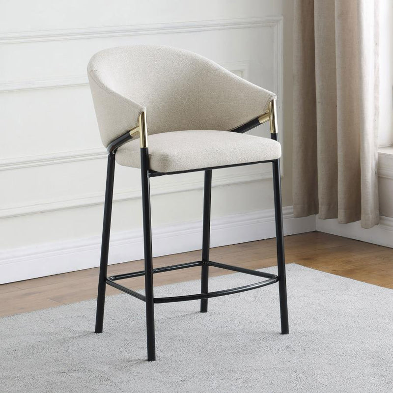 Chadwick Fabric Upholstered Counter Chair Beige (Set of 2) Default Title