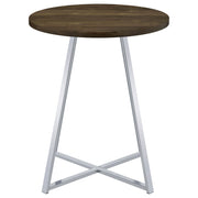 Burkhart Round 35-inch Pub Height Bistro Bar Table Brown Oak