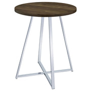 Burkhart Round 35-inch Pub Height Bistro Bar Table Brown Oak
