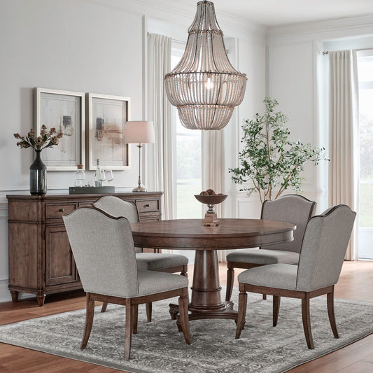 Harrison Heights - 5 Piece Pedestal Table Set - Sienna