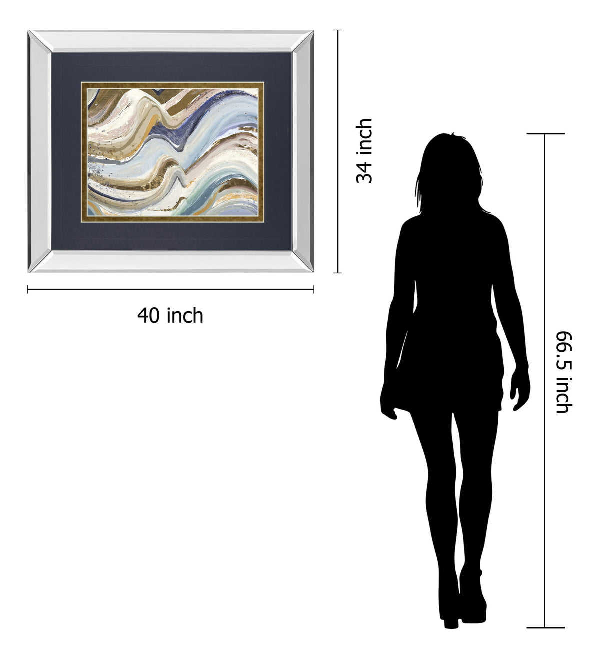 Earth Tone New Concept By Patricia Pinto - Mirror Framed Print Wall Art - Dark Gray