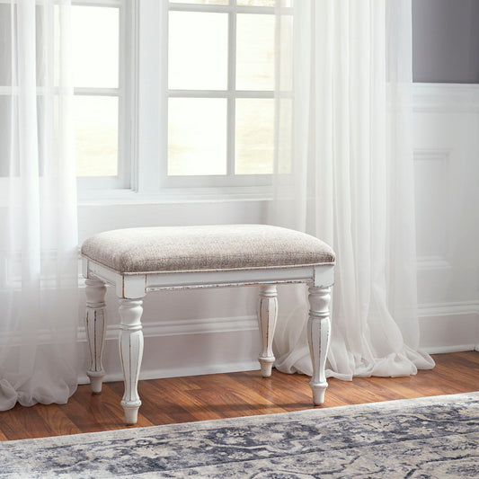 Magnolia Manor - Accent Bench - Antique White