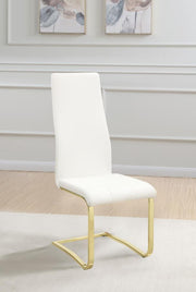 Montclair Upholstered Dining Side Chair (Set of 4) White Gold