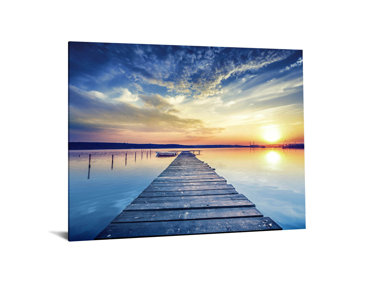 Floating Tempered Glass With Foil Sunset - Blue