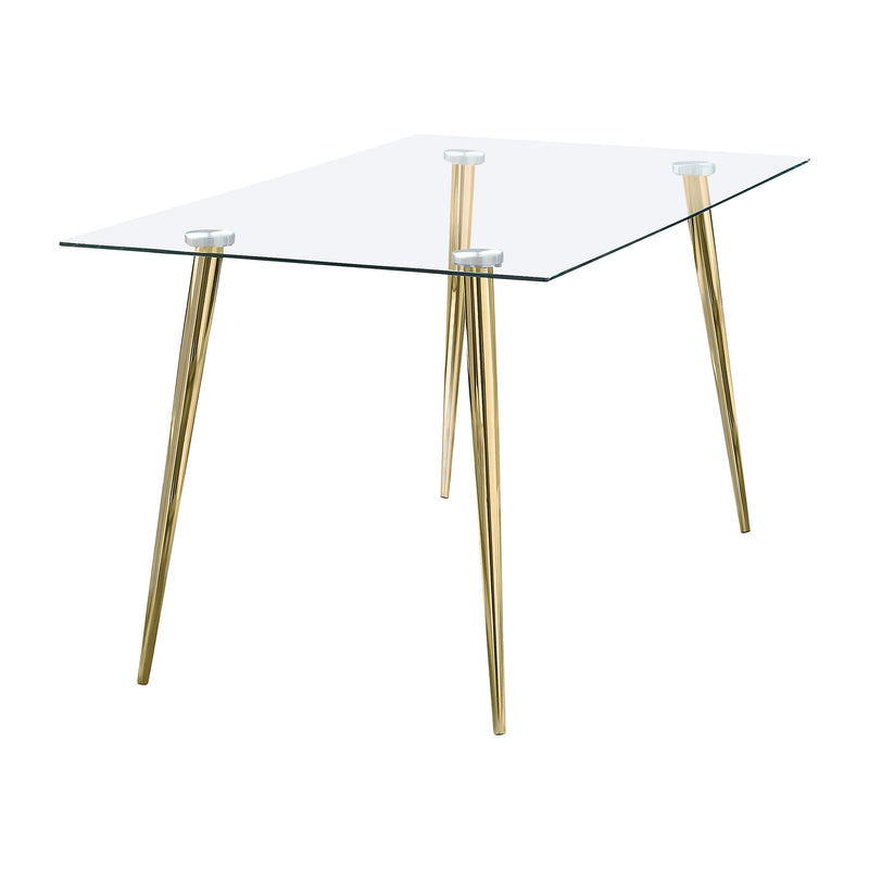 Gilman Rectangular 64-inch Glass Top Dining Table