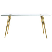 Gilman Rectangular 64-inch Glass Top Dining Table