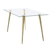 Gilman Rectangular 64-inch Glass Top Dining Table