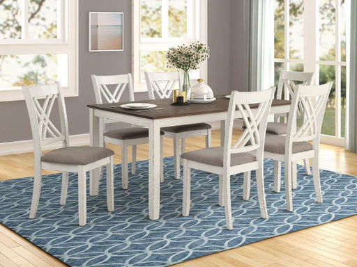 Fortress 7-piece Rectangular Dining Set Vintage Vanilla Default Title