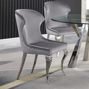 Cheyanne Upholstered Dining Side Chair (Set of 2) Grey