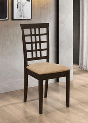 Kelso Lattice Back Dining Side Chair Cappuccino (Set of 2) Default Title