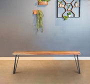 Sherman Wood Dining Bench Natural Acacia Default Title