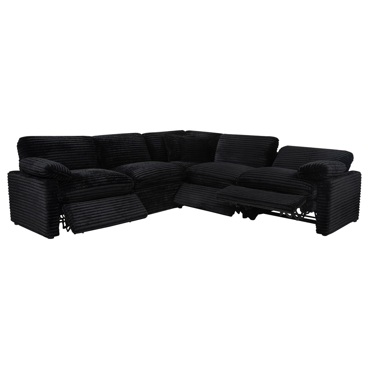Collins 5-piece Modular Power Reclining Sectional Black