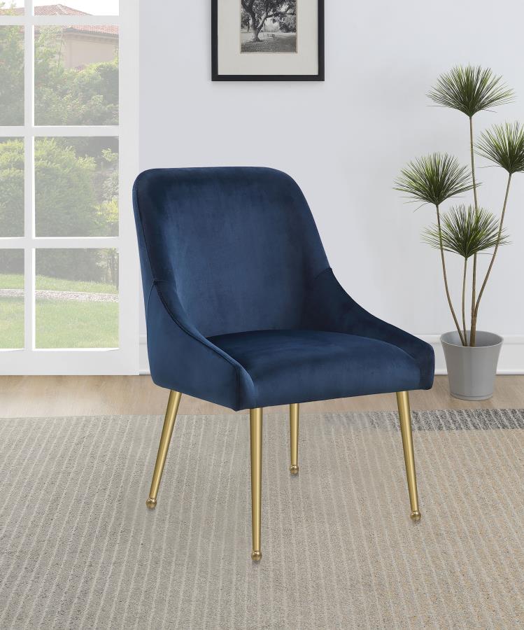 Mayette Upholstered Dining Side Chair (Set of 2) Blue