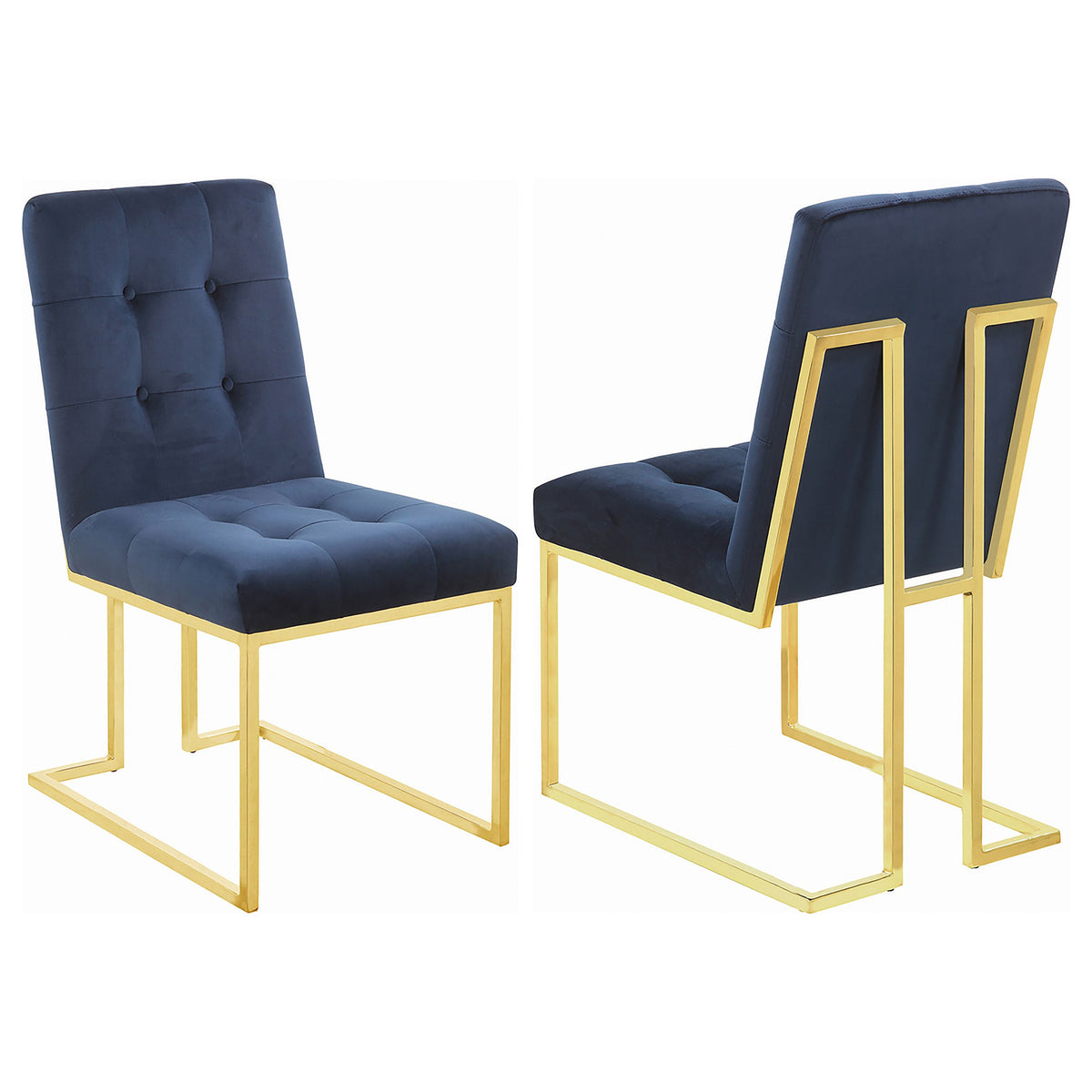 Cisco Velvet Upholstered Dining Side Chair (Set of 2)