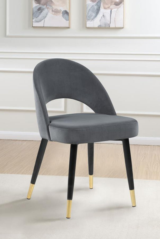 Lindsey Upholstered Dining Side Chair (Set of 2) Grey