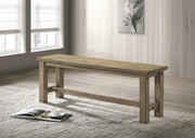Cardova 51-inch Solid Wood Dining Bench Vineyard Oak Default Title