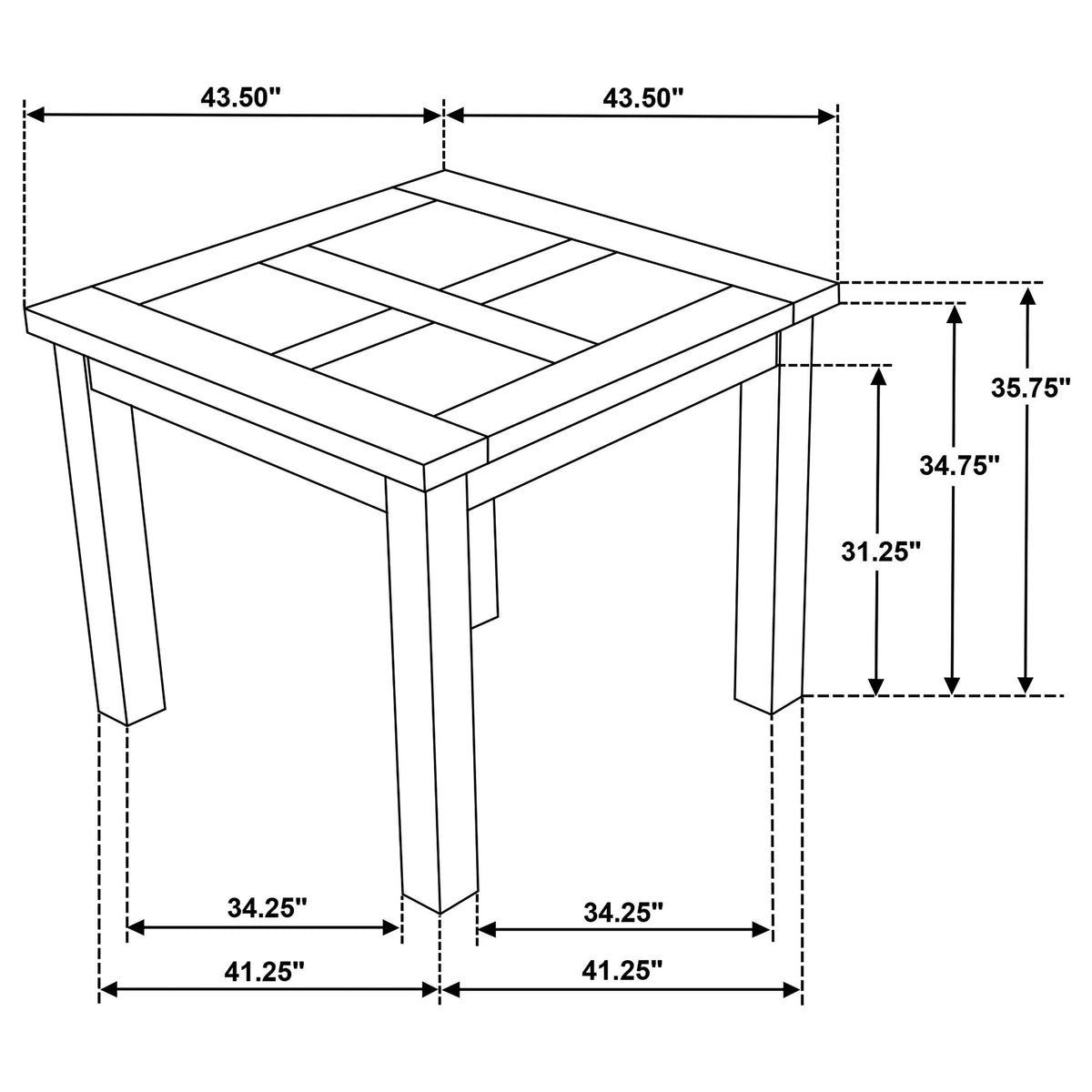 Cardova Square Counter Height Dining Table Vineyard Oak