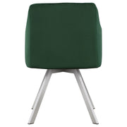 Arika Velvet Upholstered Swivel Dining Arm Chair