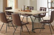 Altus 80-inch Composite Wood Dining Table Natural Oak Default Title