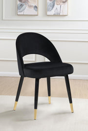 Lindsey Upholstered Dining Side Chair (Set of 2) Black