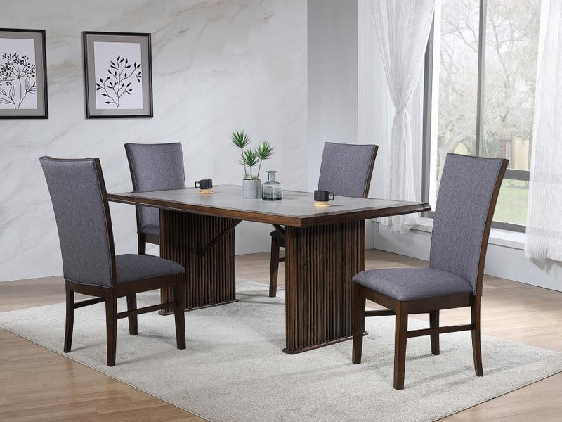 Sherwood Rectangular Dining Table Set Brown 5-piece