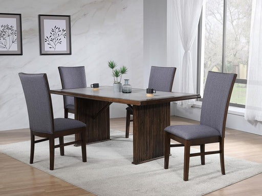 Sherwood Rectangular Dining Table Set Brown 5-piece