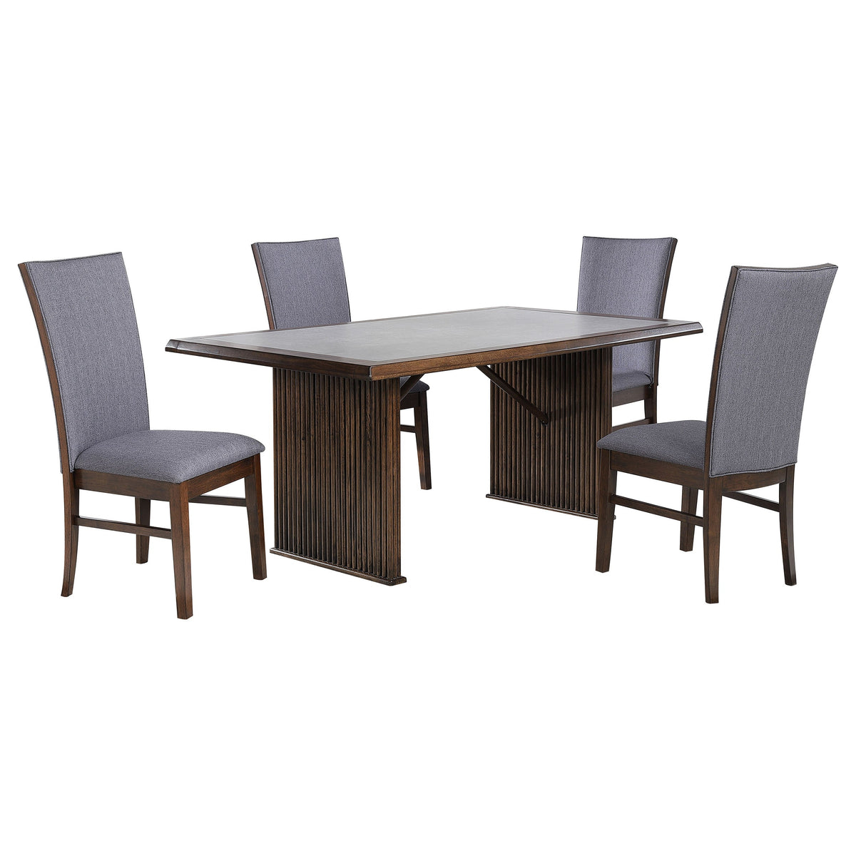 Sherwood Rectangular Dining Table Set Brown