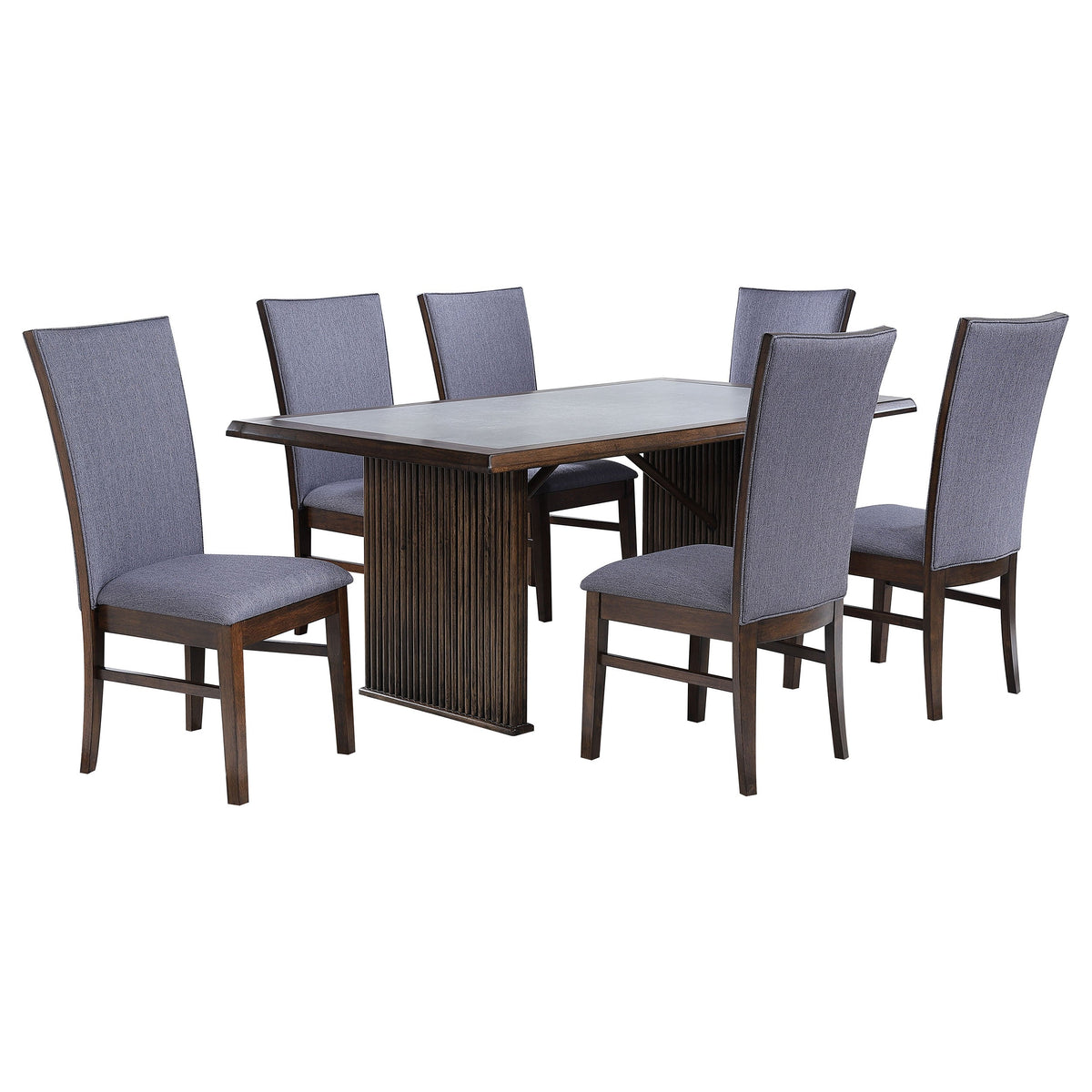 Sherwood Rectangular Dining Table Set Brown